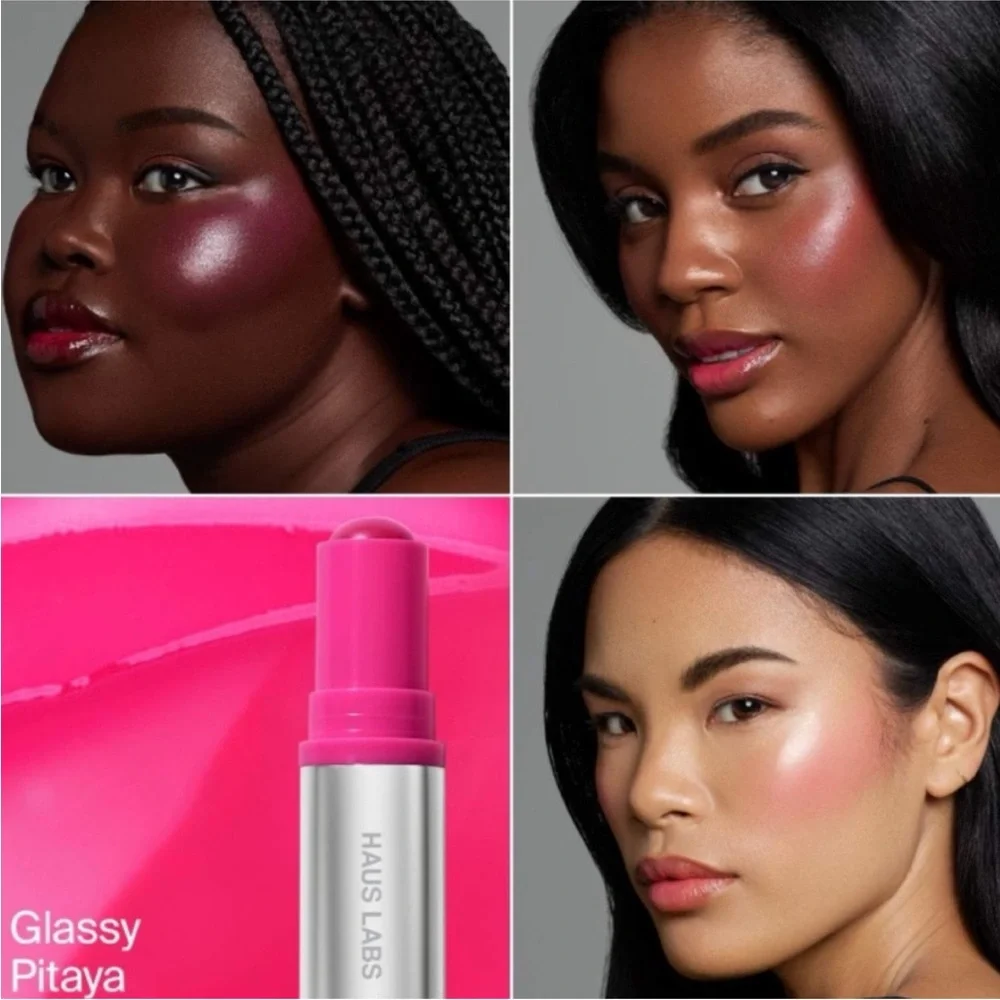 HAUS LABS Glassy Blush Stick + Powder Blush Set